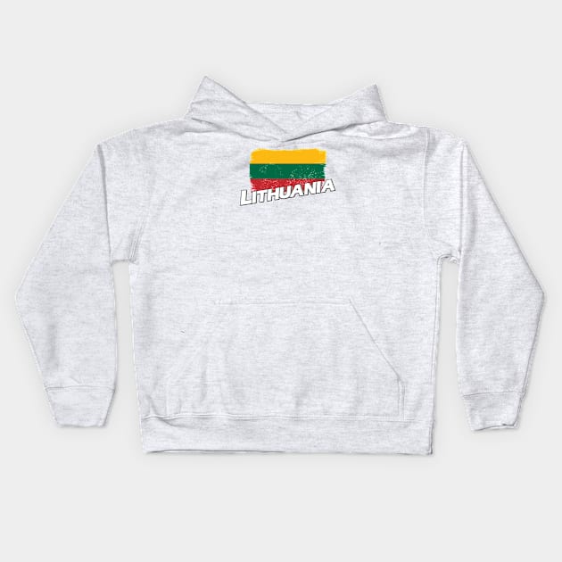 Lithuania flag Kids Hoodie by PVVD